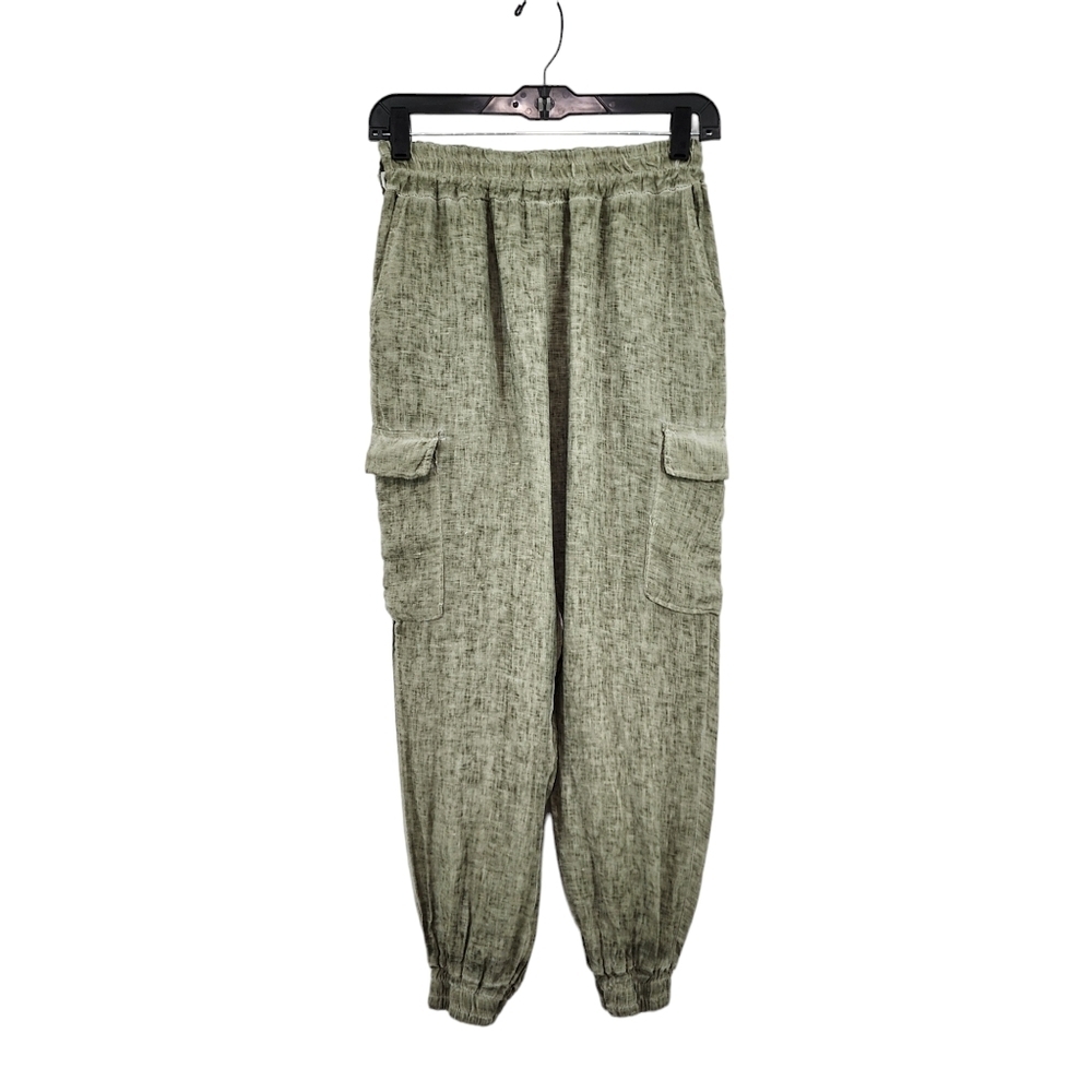 Scandal Women's 100% Linen Cargo Joggers - OS